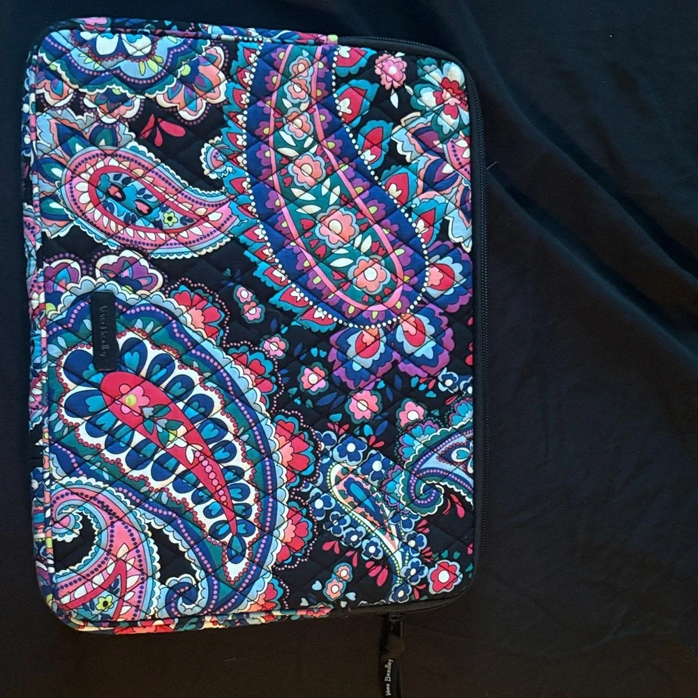 Vera Bradley Colorful Paisley laptop sleeve and hair tool sleeve
